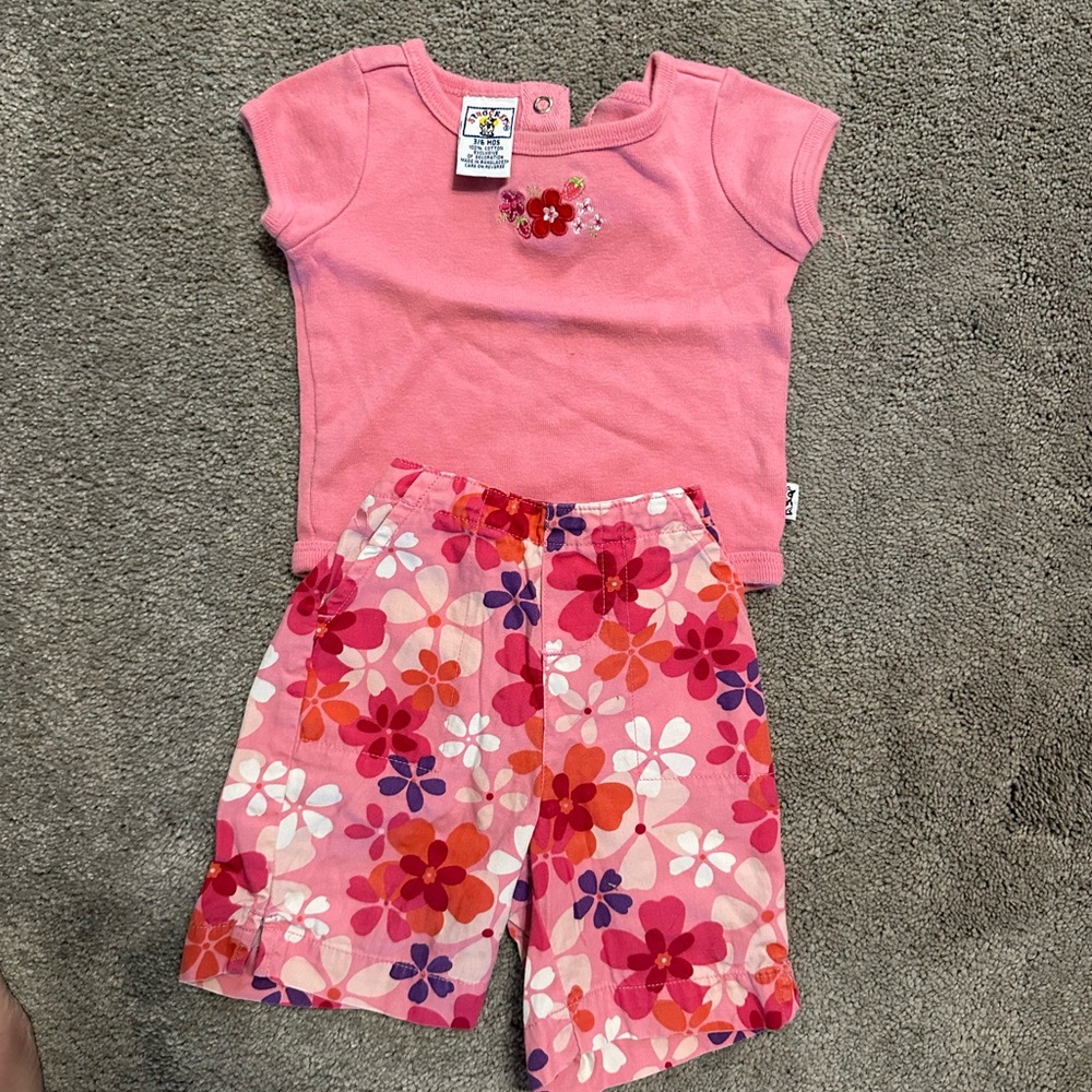 Sprockets Pink outfit size 3-6 months  onesie with pants